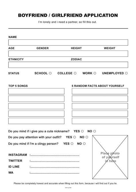 girlfriend application form|7 Tips for a Standout Girlfriend Application